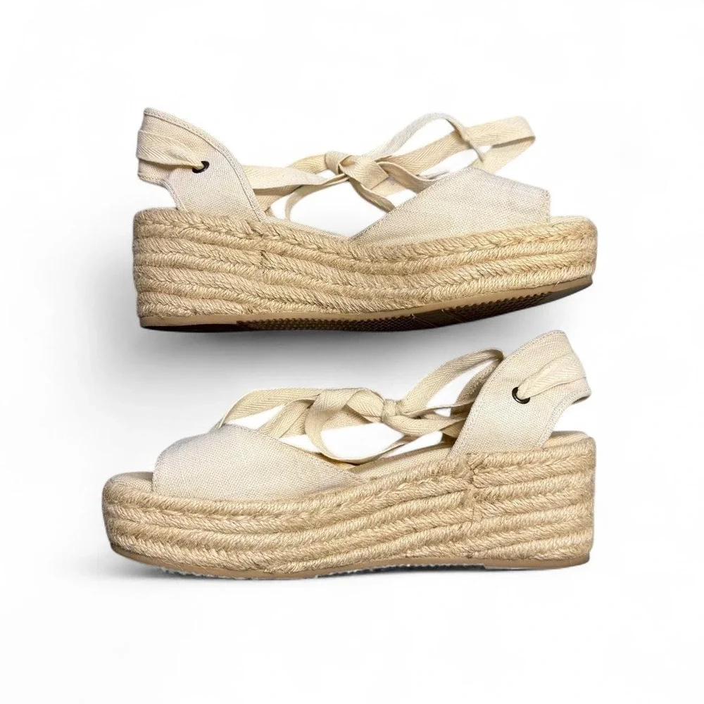 Womens Soludos platform wedge espadrilles shoes size 7.5